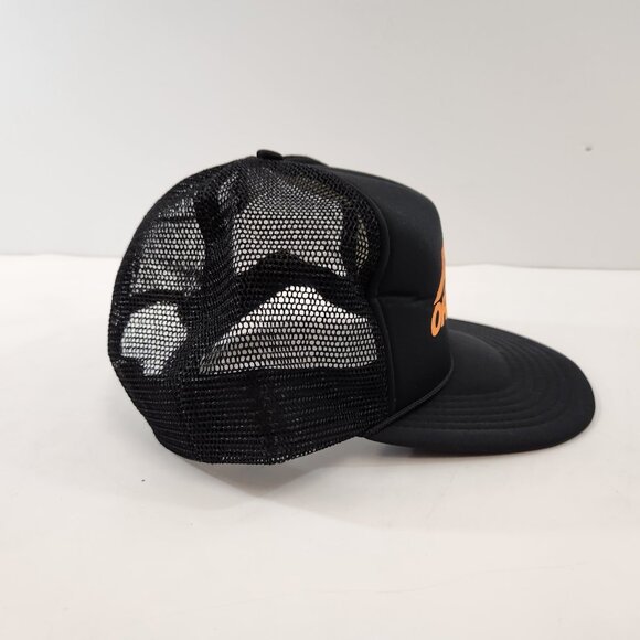 Fast Orange Vintage Black Trucker Hat Snapback Cap Mesh 1980s Hand Cleaner - Picture 6 of 9